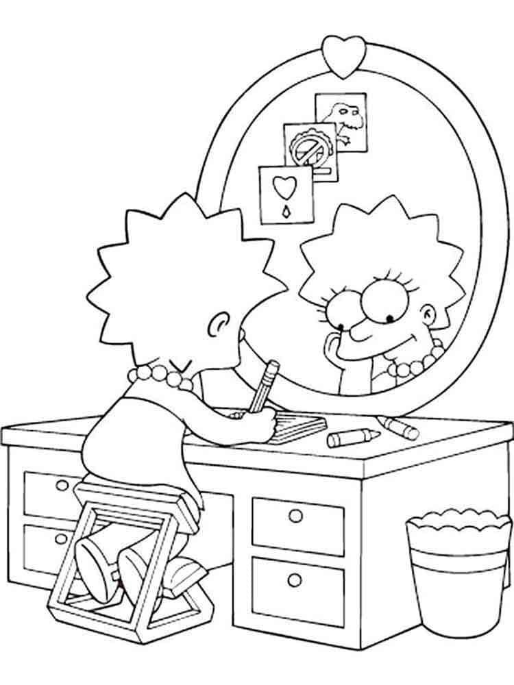 Çocuklar İçin Simpsonlar Boyama Sayfaları 