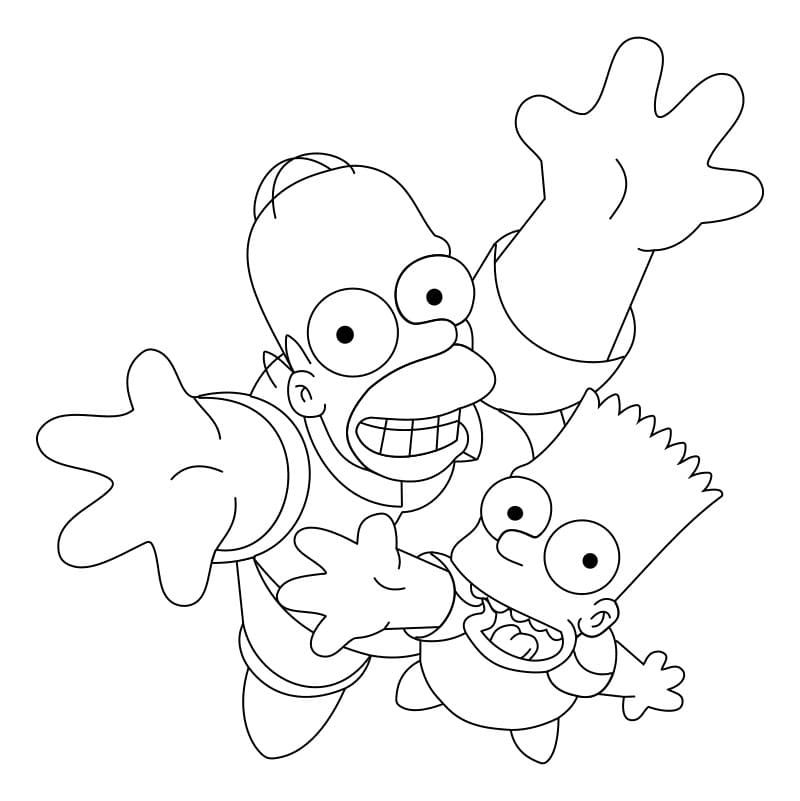 Çocuklar İçin Simpsonlar Boyama Sayfaları 