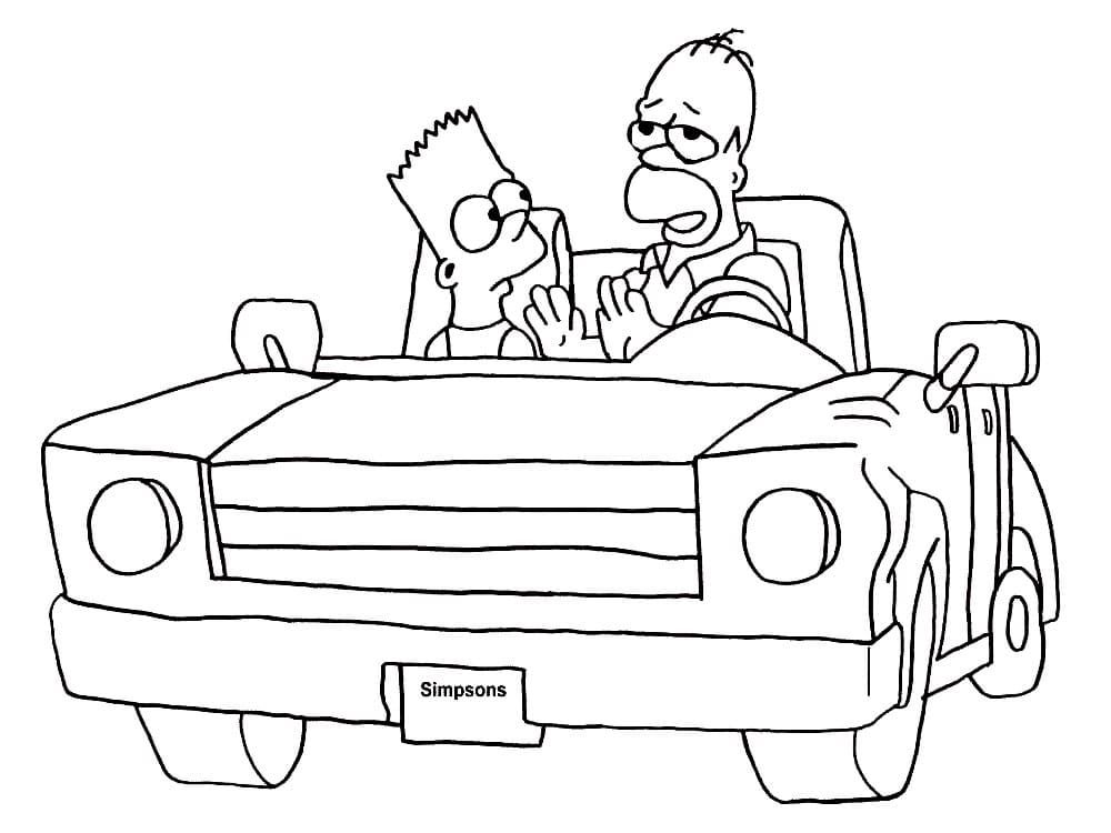 Çocuklar İçin Simpsonlar Boyama Sayfaları 