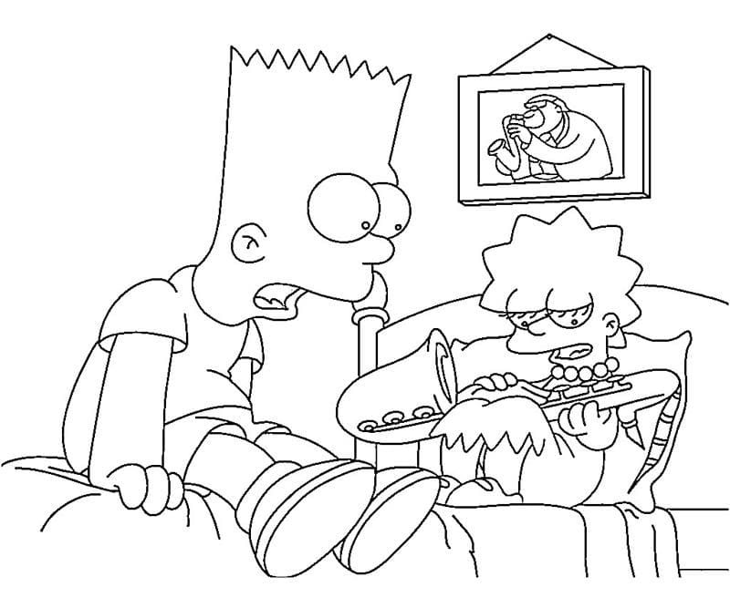 Çocuklar İçin Simpsonlar Boyama Sayfaları 
