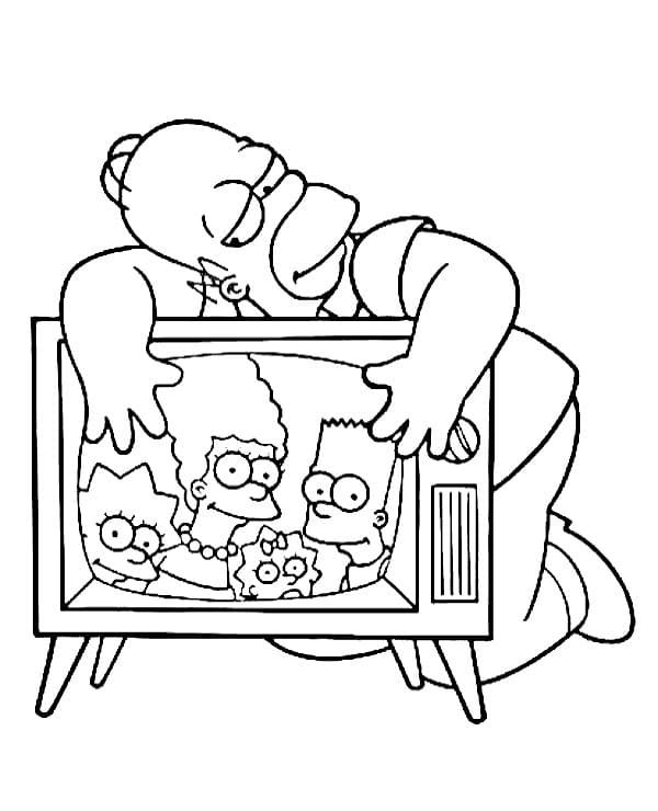 Çocuklar İçin Simpsonlar Boyama Sayfaları 