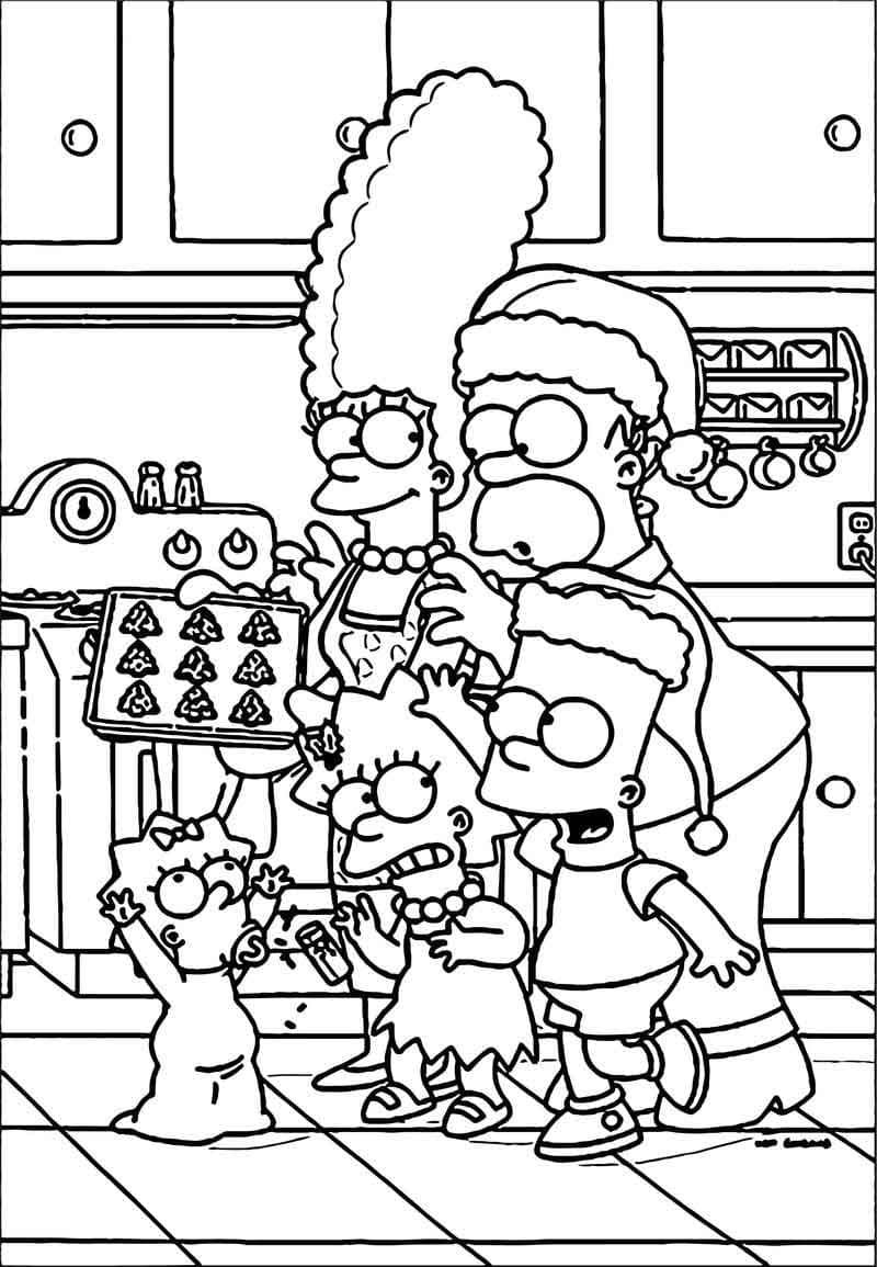 Çocuklar İçin Simpsonlar Boyama Sayfaları 