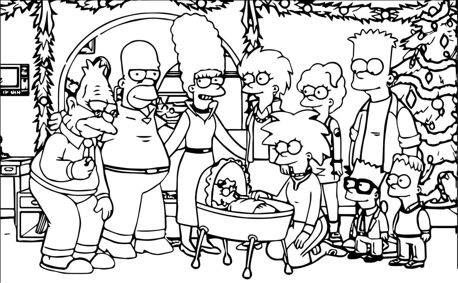 Çocuklar İçin Simpsonlar Boyama Sayfaları 