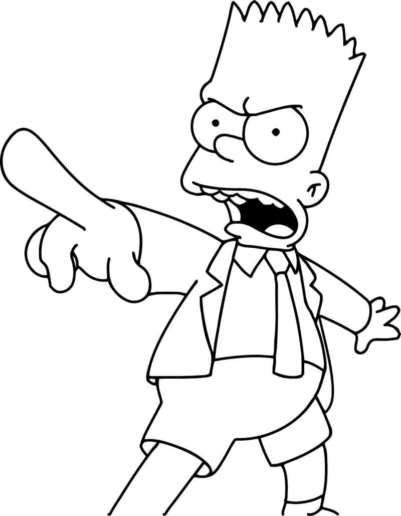 Çocuklar İçin Simpsonlar Boyama Sayfaları 