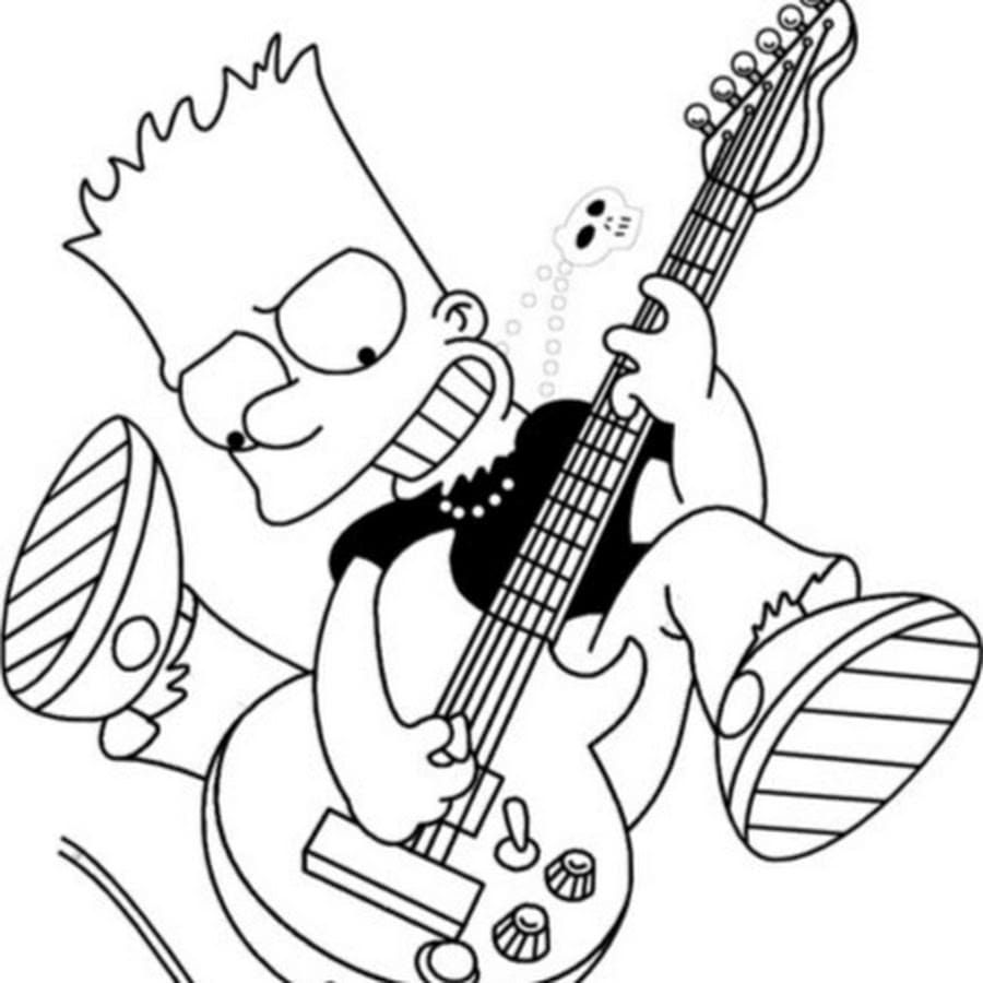 Çocuklar İçin Simpsonlar Boyama Sayfaları 