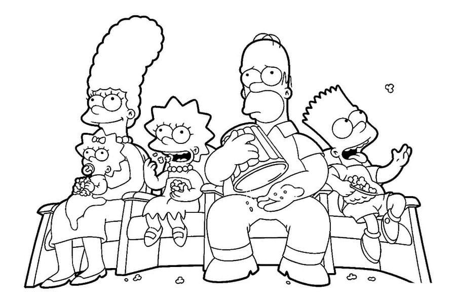Çocuklar İçin Simpsonlar Boyama Sayfaları 