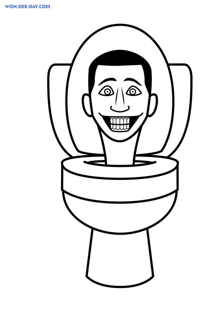Çocuklar İçin Skibidi Toilet Boyama Sayfaları 