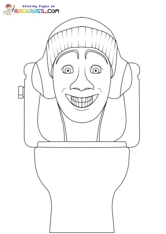 Çocuklar İçin Skibidi Toilet Boyama Sayfaları 