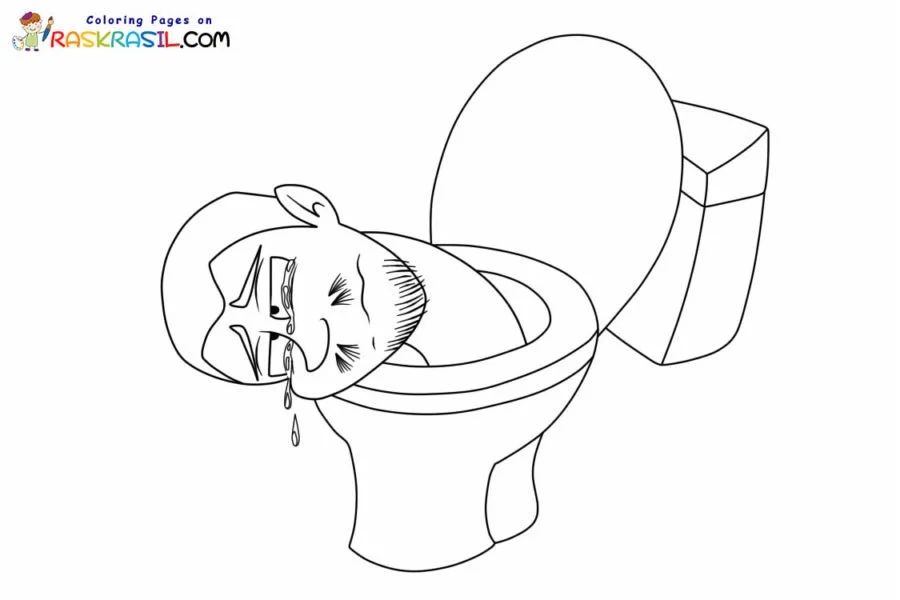Çocuklar İçin Skibidi Toilet Boyama Sayfaları 