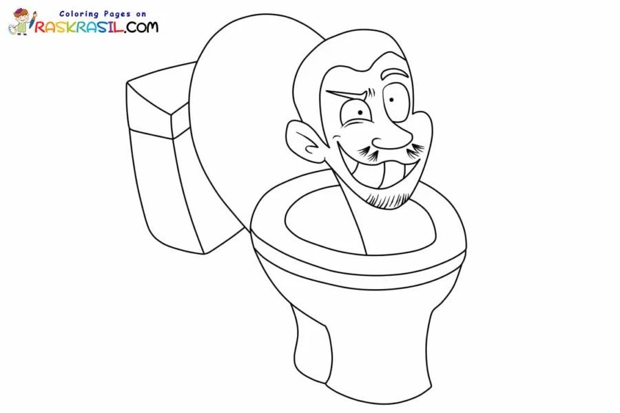 Çocuklar İçin Skibidi Toilet Boyama Sayfaları 