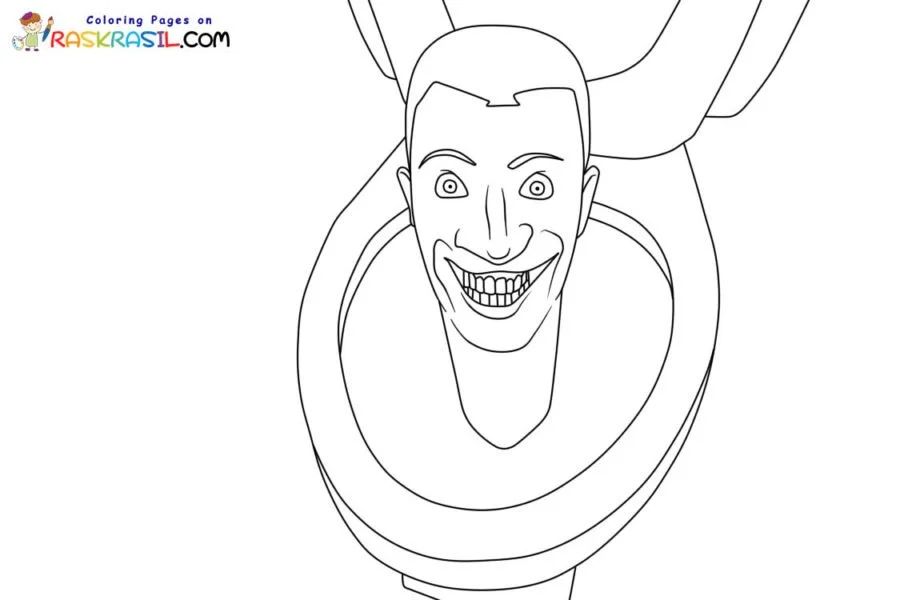 Çocuklar İçin Skibidi Toilet Boyama Sayfaları 