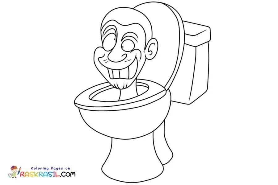 Çocuklar İçin Skibidi Toilet Boyama Sayfaları 