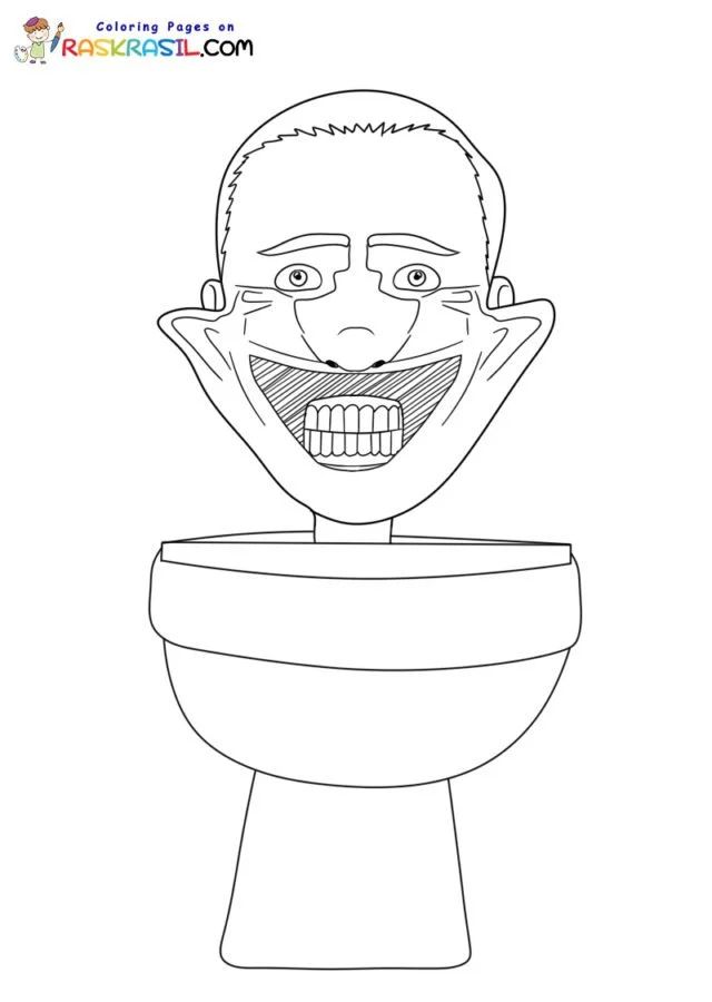 Çocuklar İçin Skibidi Toilet Boyama Sayfaları 