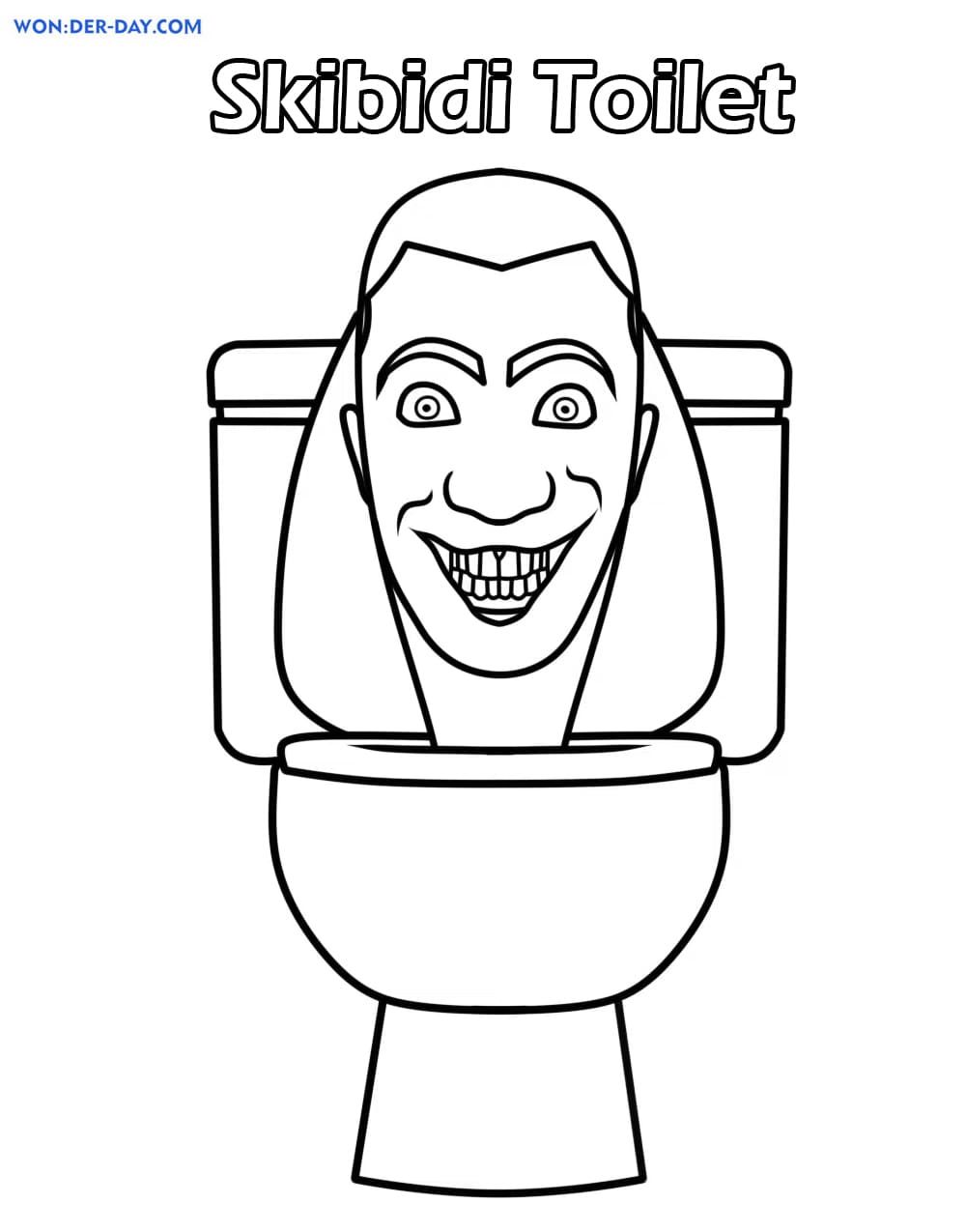 Çocuklar İçin Skibidi Toilet Boyama Sayfaları 