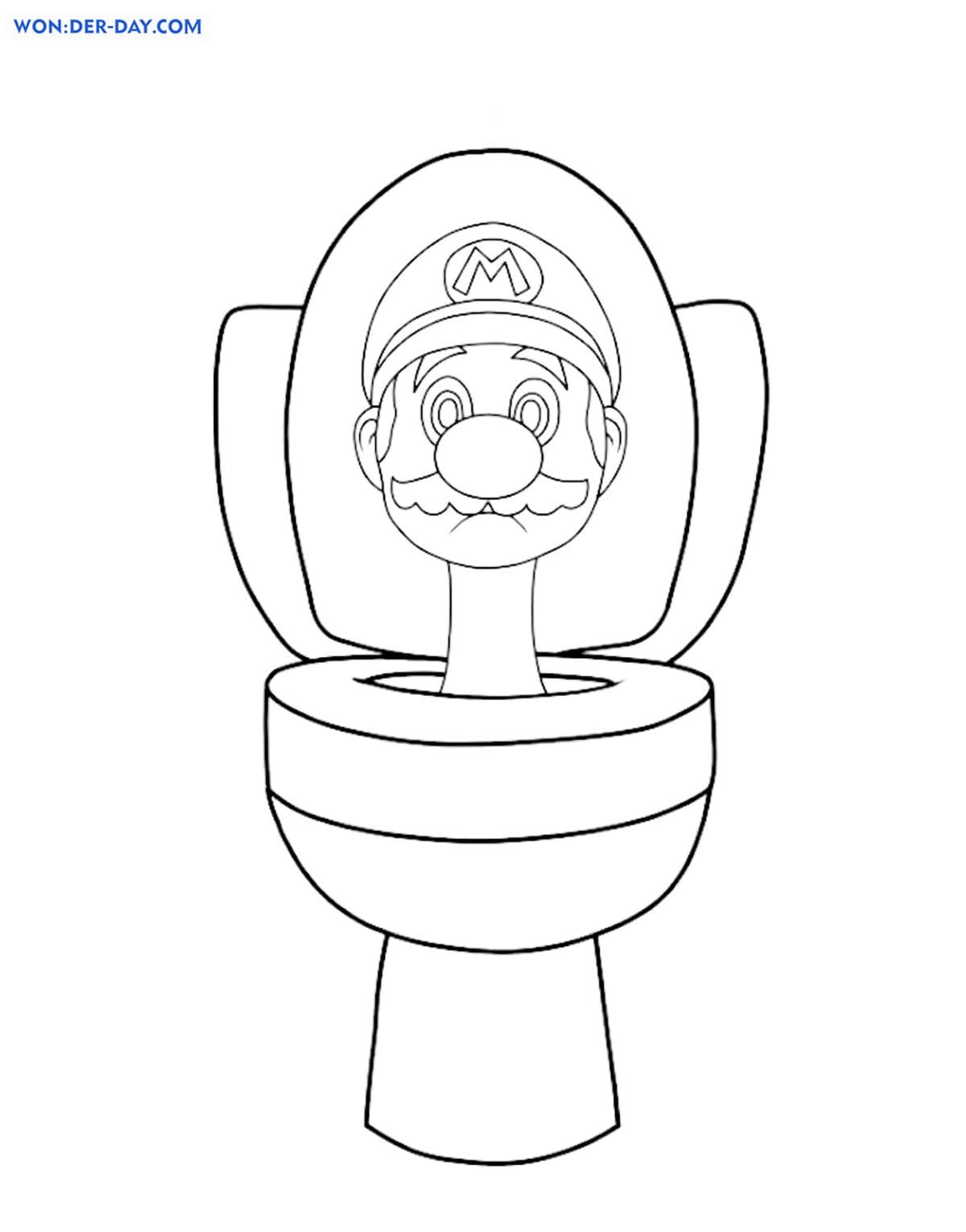 Çocuklar İçin Skibidi Toilet Boyama Sayfaları 