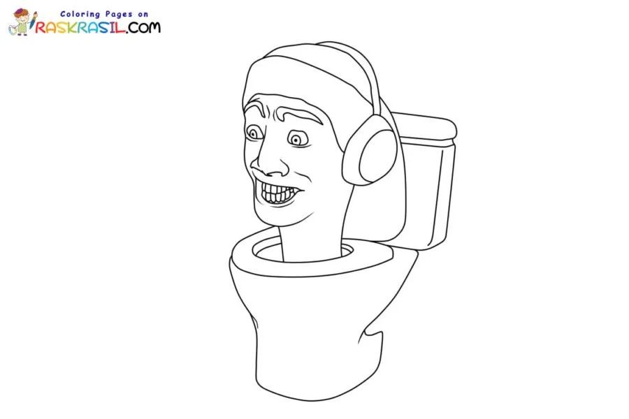 Çocuklar İçin Skibidi Toilet Boyama Sayfaları 