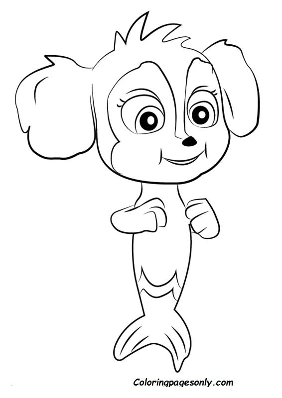 Çocuklar İçin Skye-Paw Patrol Boyama Sayfaları 