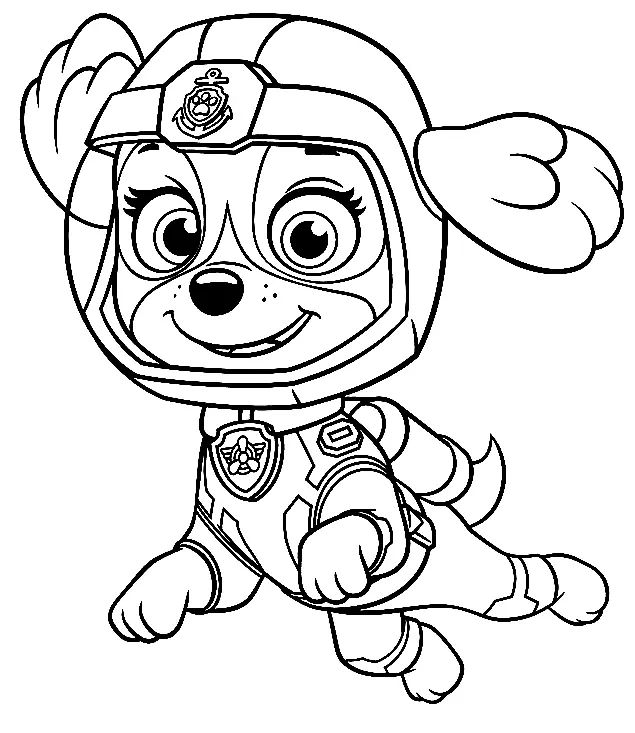 Çocuklar İçin Skye-Paw Patrol Boyama Sayfaları 