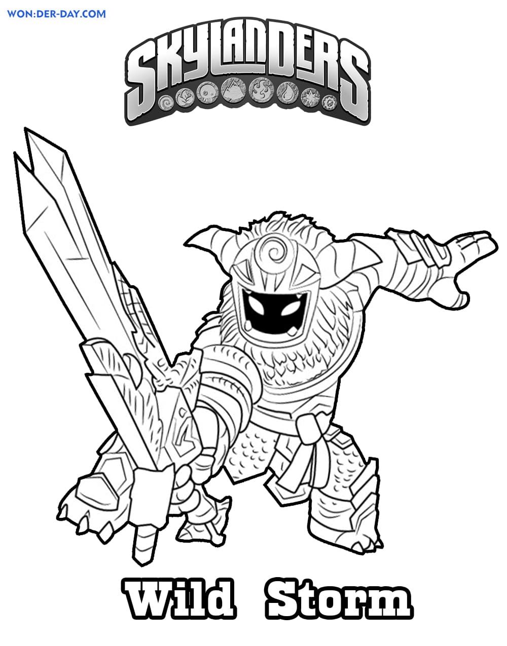 Çocuklar İçin Skylanders Boyama Sayfaları 