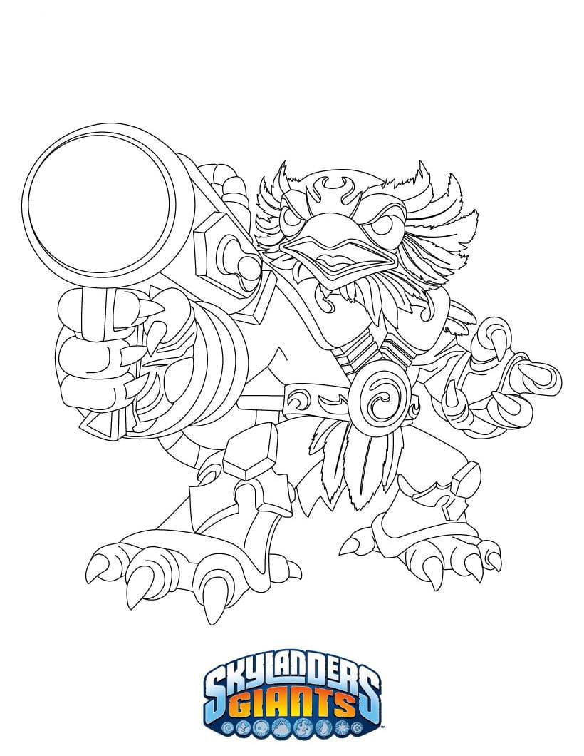 Çocuklar İçin Skylanders Boyama Sayfaları 