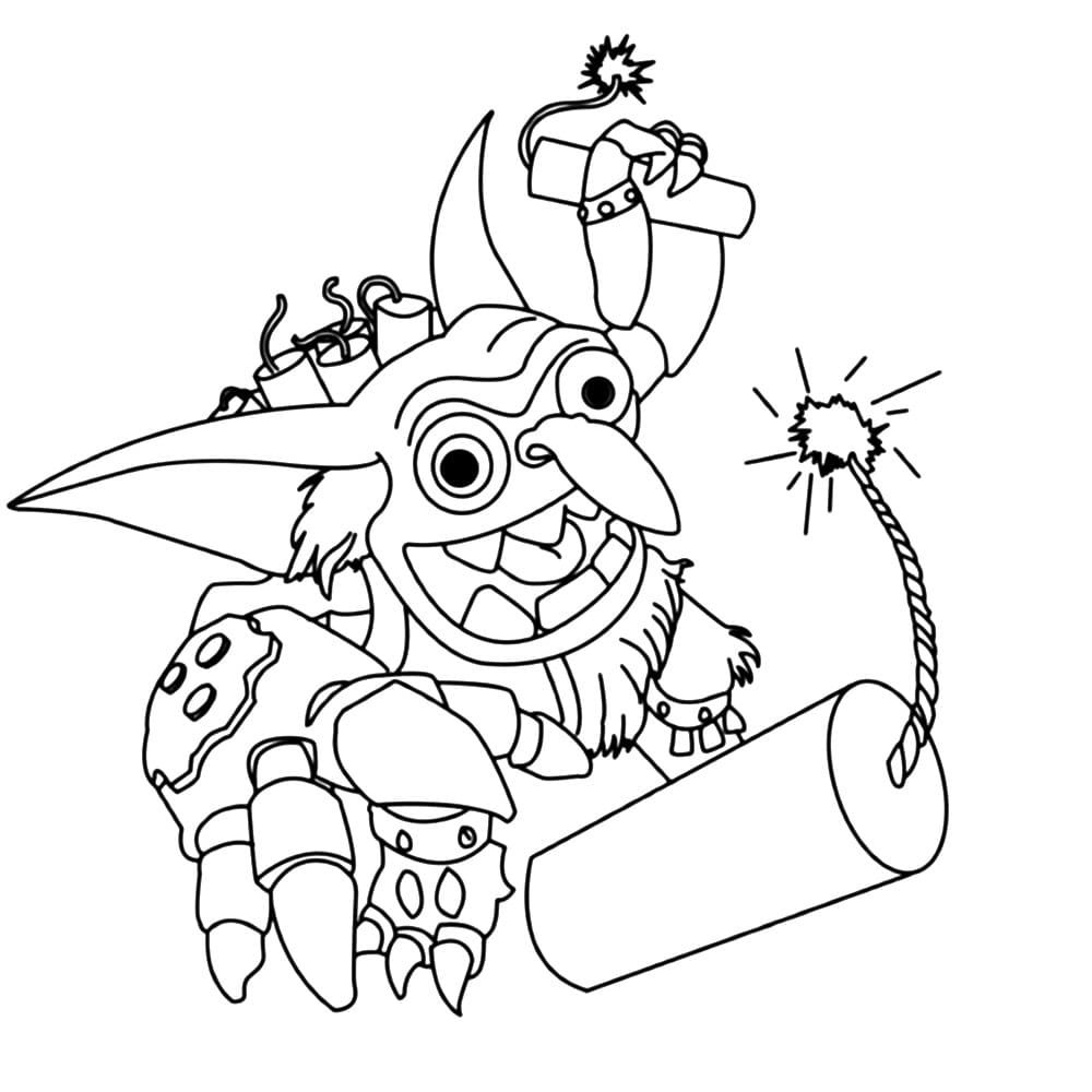 Çocuklar İçin Skylanders Boyama Sayfaları 