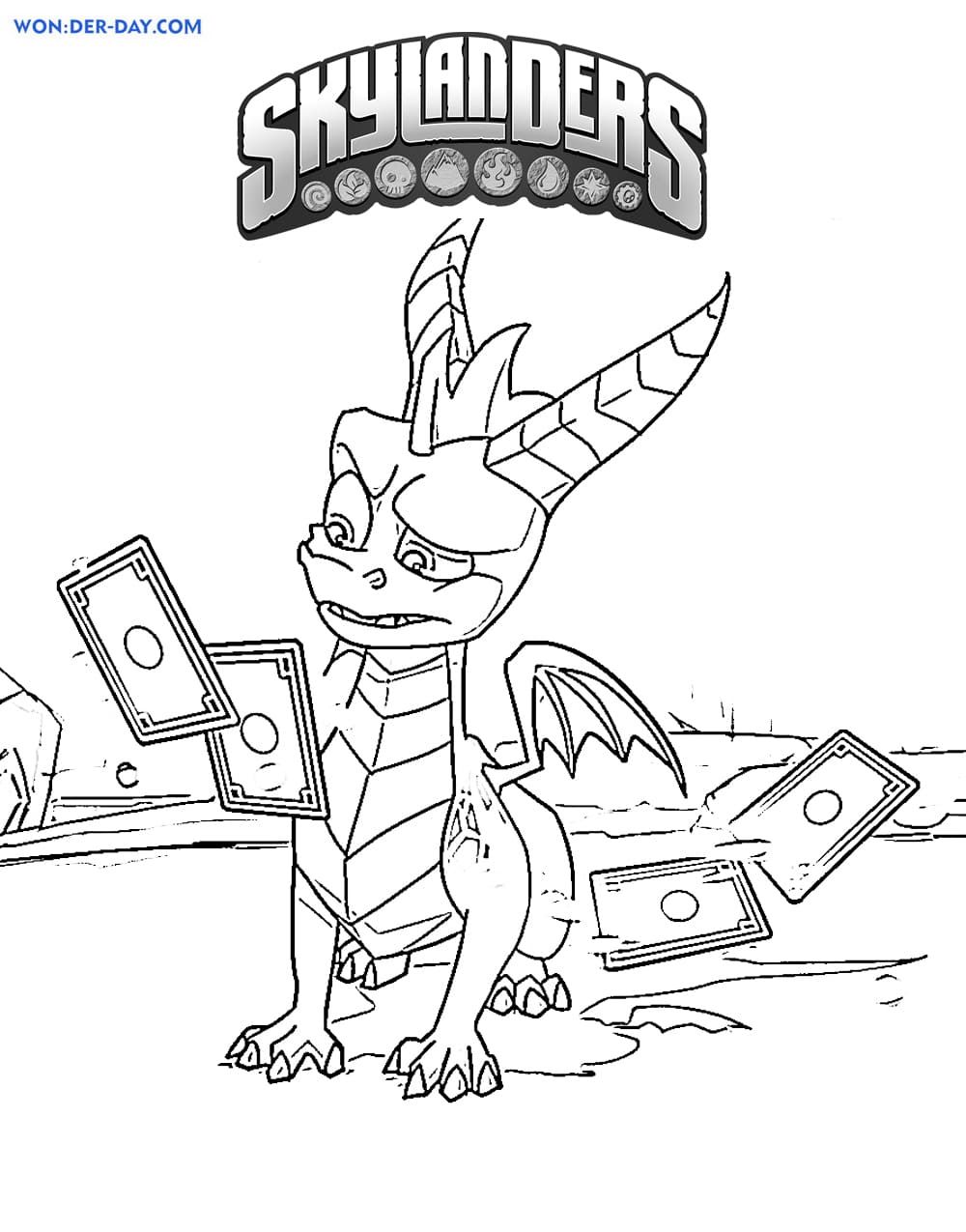 Çocuklar İçin Skylanders Boyama Sayfaları 