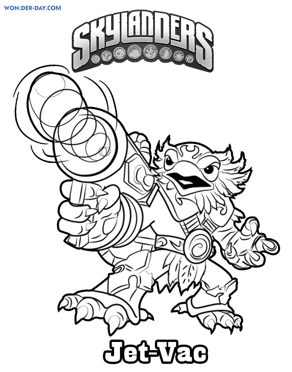Çocuklar İçin Skylanders Boyama Sayfaları 