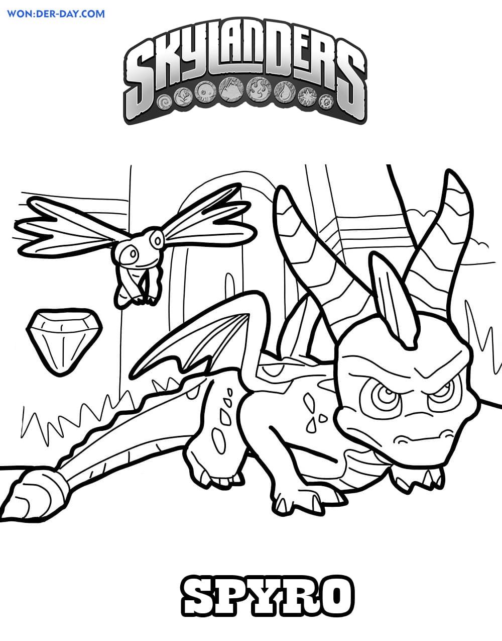 Çocuklar İçin Skylanders Boyama Sayfaları 