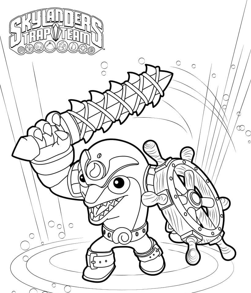 Çocuklar İçin Skylanders Boyama Sayfaları 