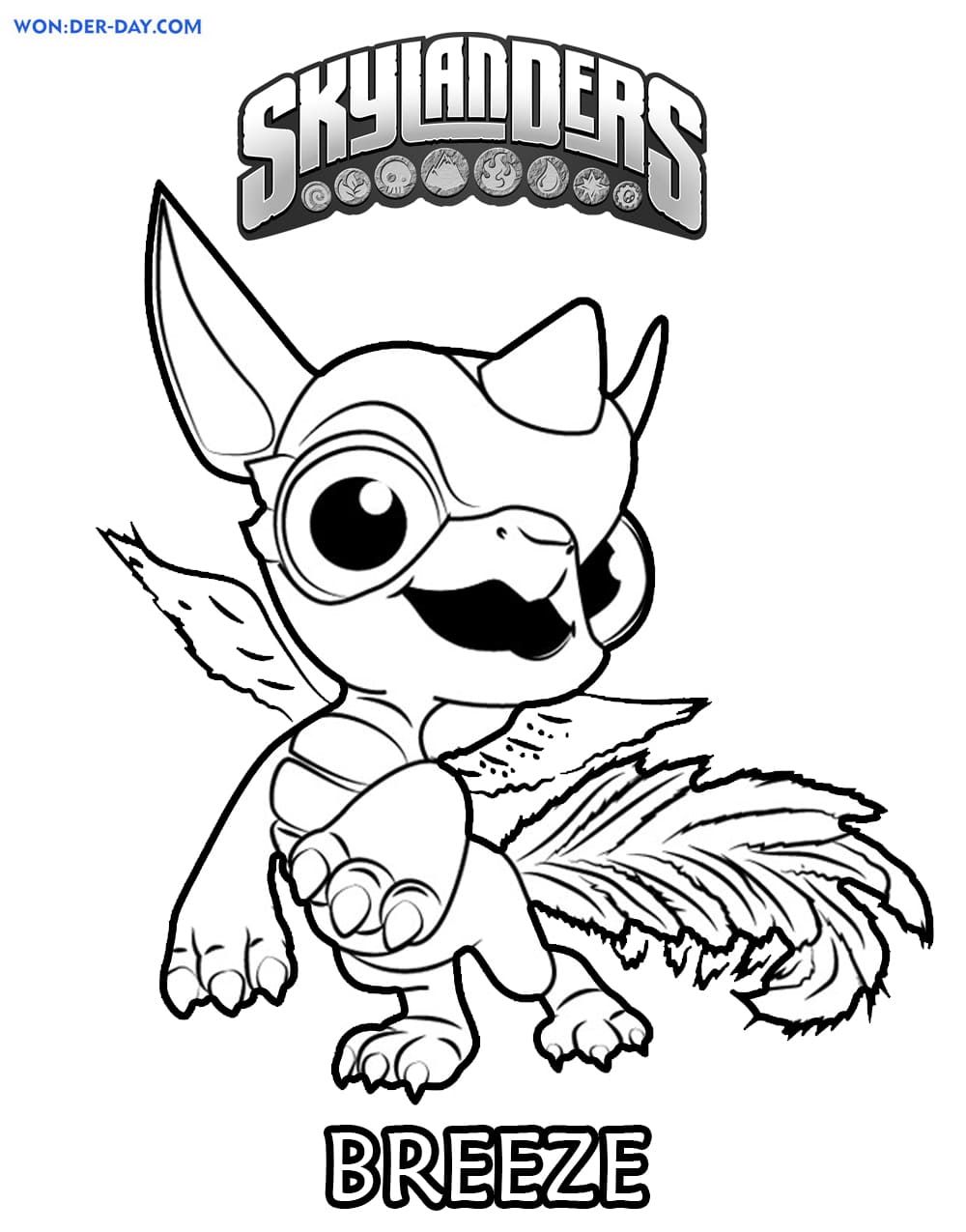 Çocuklar İçin Skylanders Boyama Sayfaları 