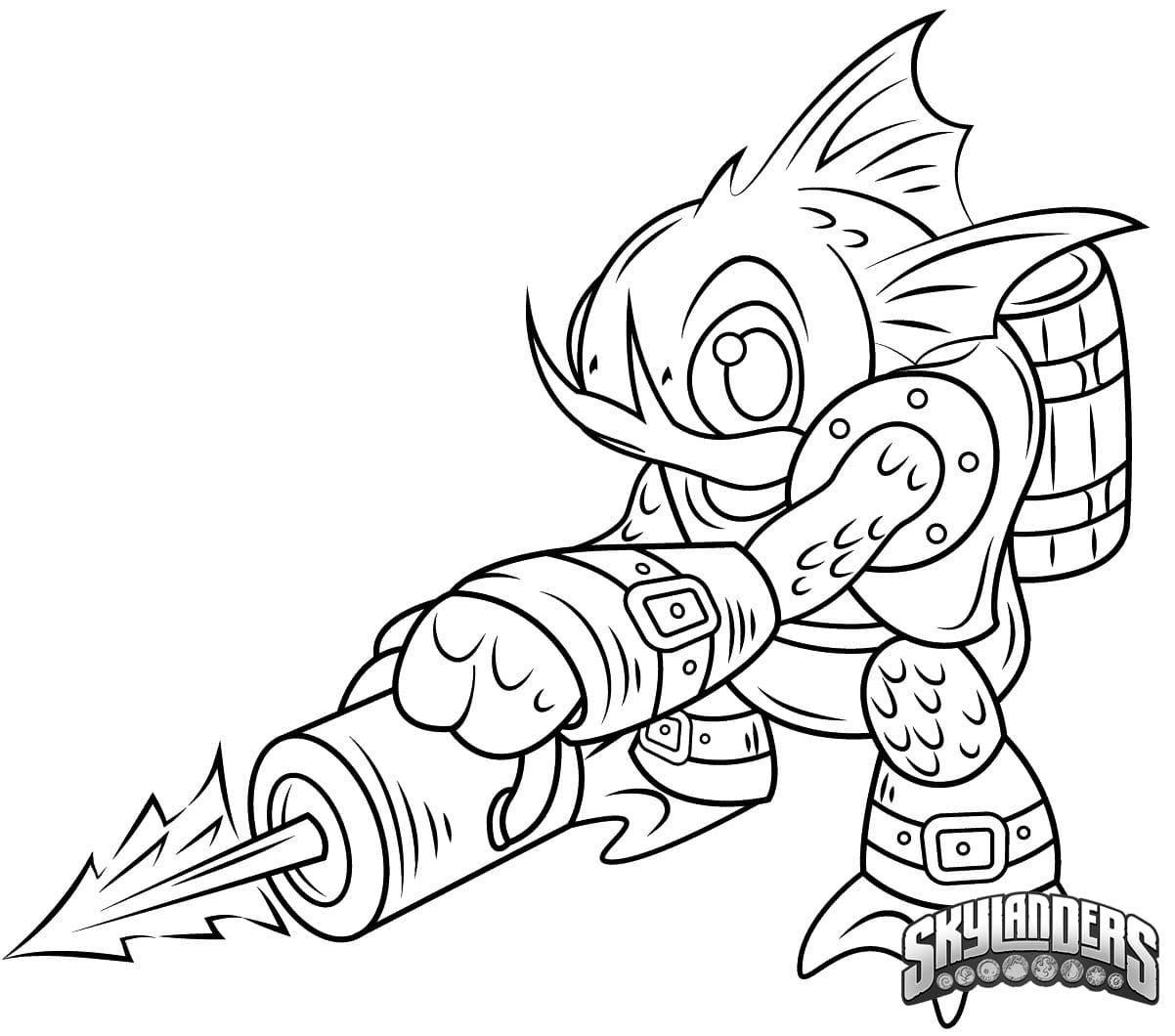 Çocuklar İçin Skylanders Boyama Sayfaları 
