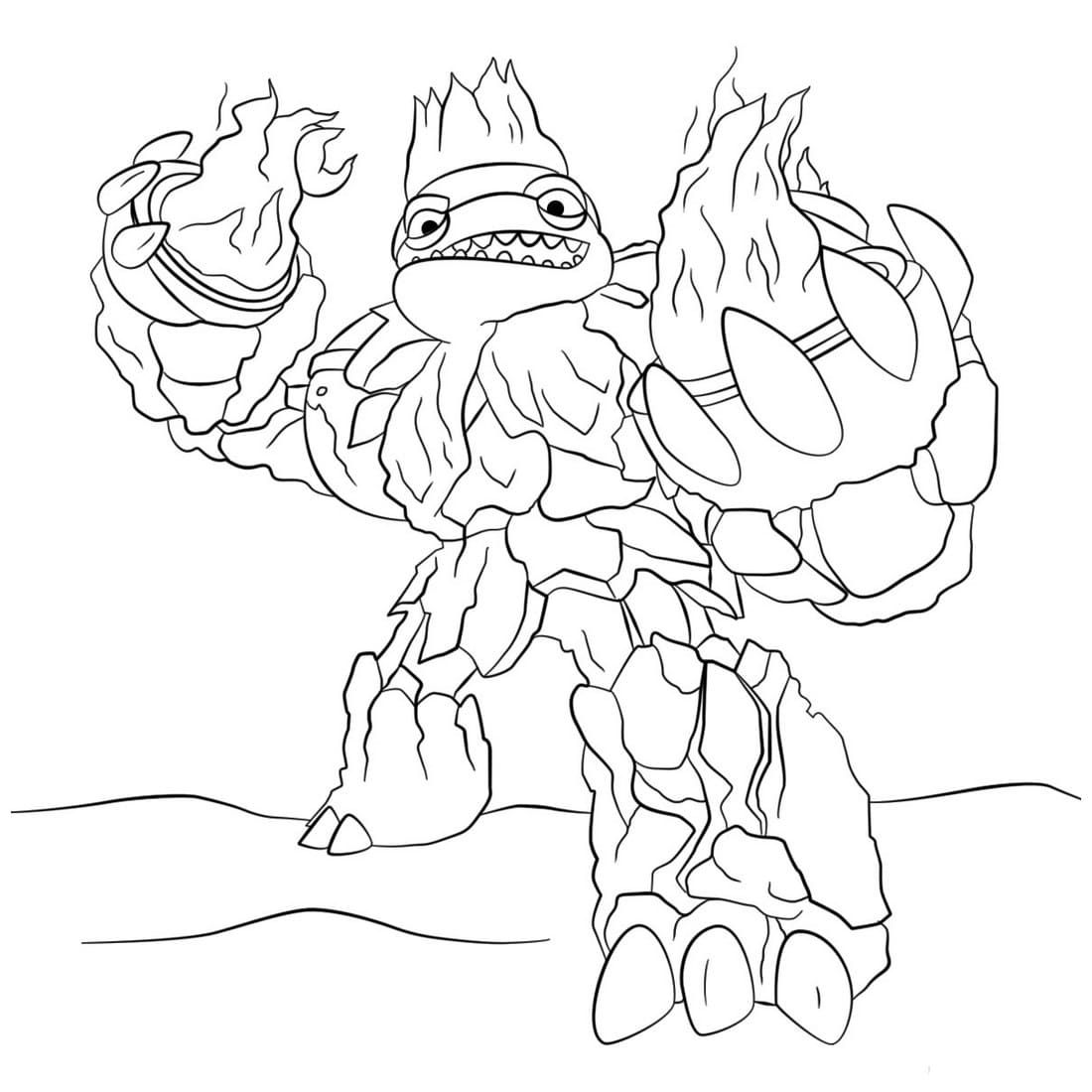 Çocuklar İçin Skylanders Boyama Sayfaları 