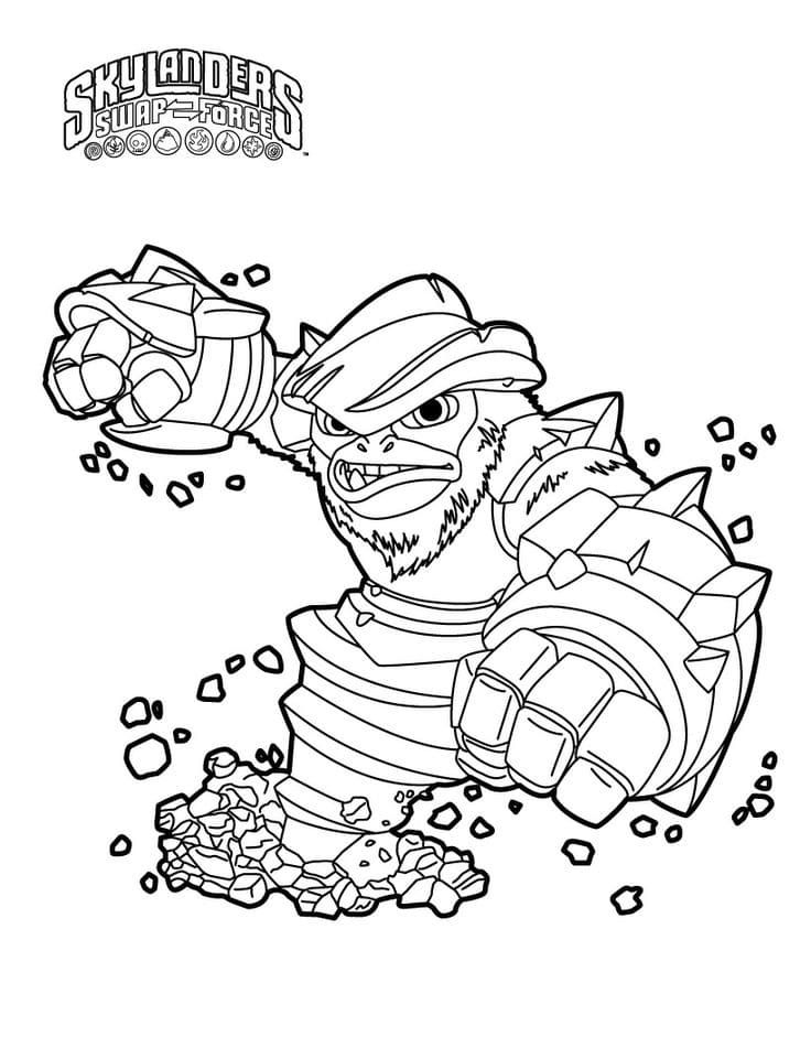 Çocuklar İçin Skylanders Boyama Sayfaları 