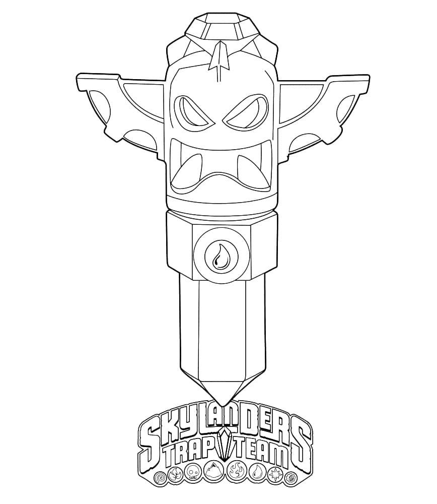 Çocuklar İçin Skylanders Boyama Sayfaları 