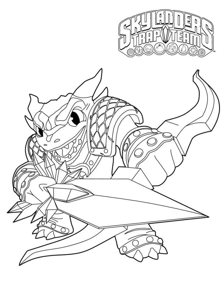 Çocuklar İçin Skylanders Boyama Sayfaları 