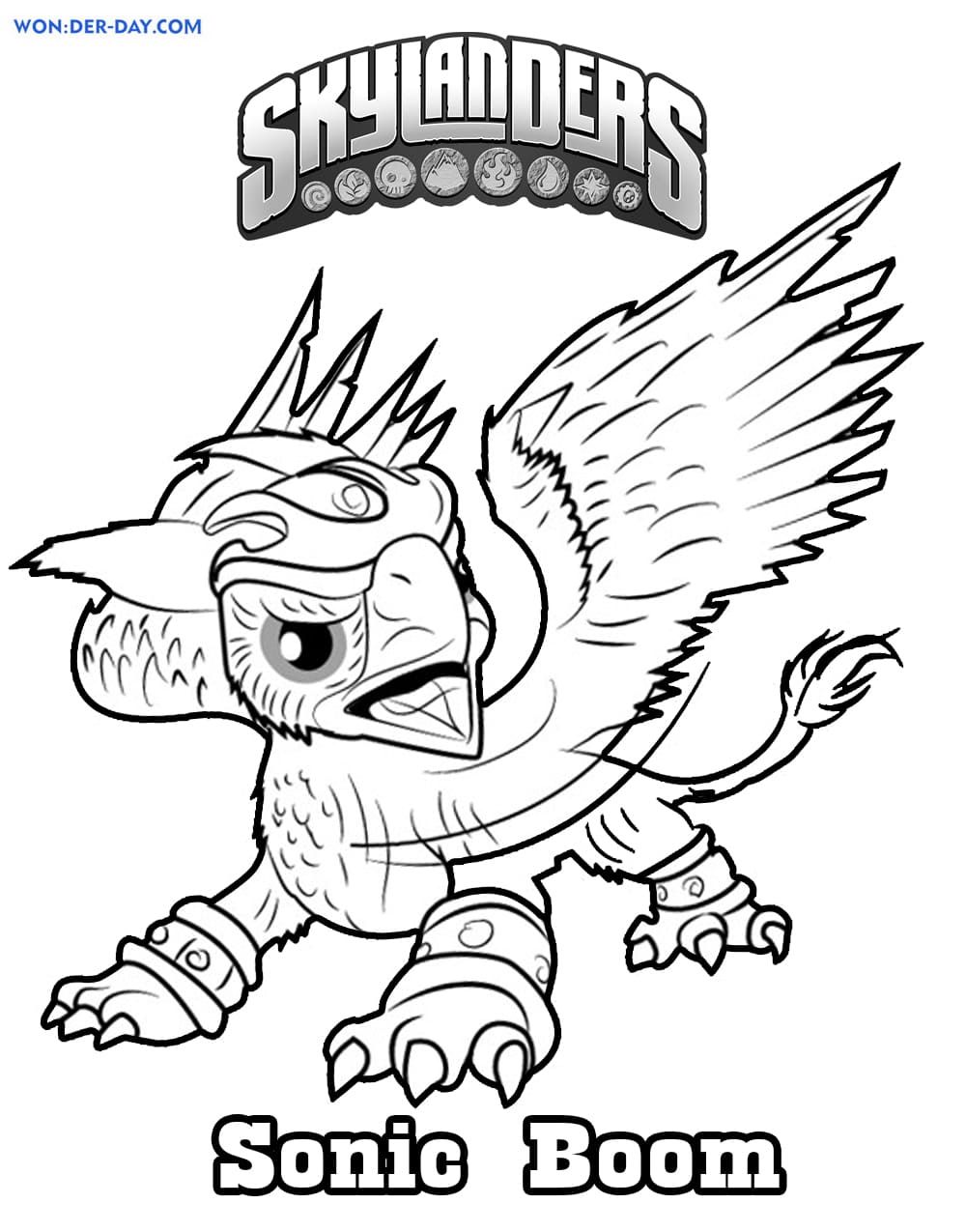 Çocuklar İçin Skylanders Boyama Sayfaları 