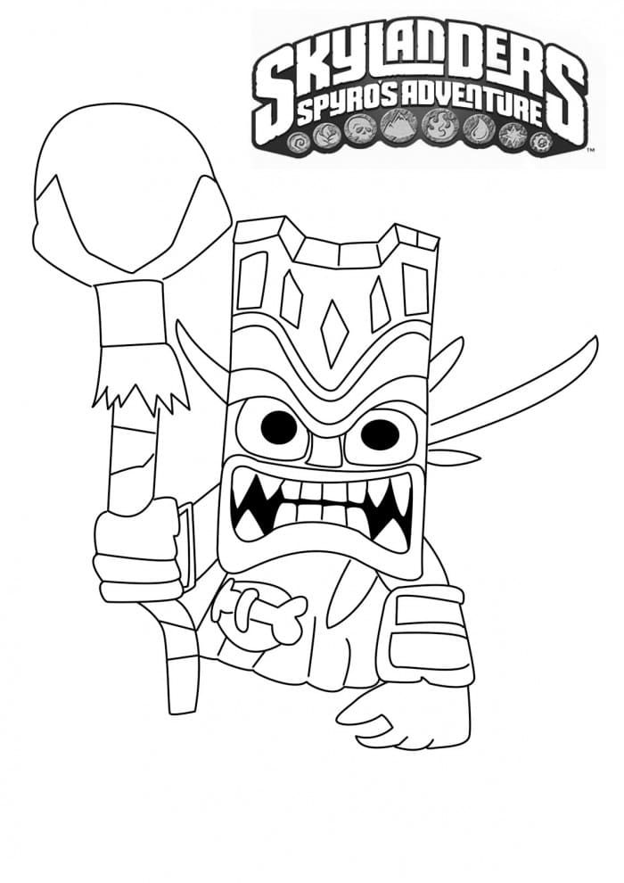 Çocuklar İçin Skylanders Boyama Sayfaları 