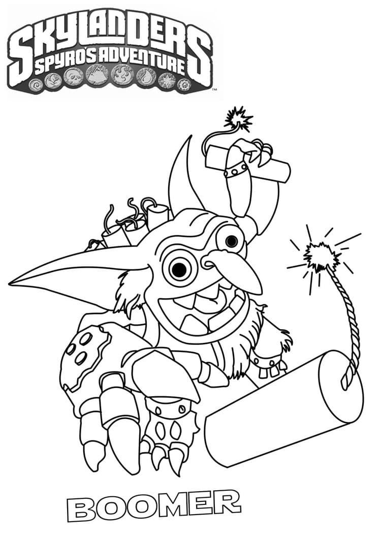 Çocuklar İçin Skylanders Boyama Sayfaları 