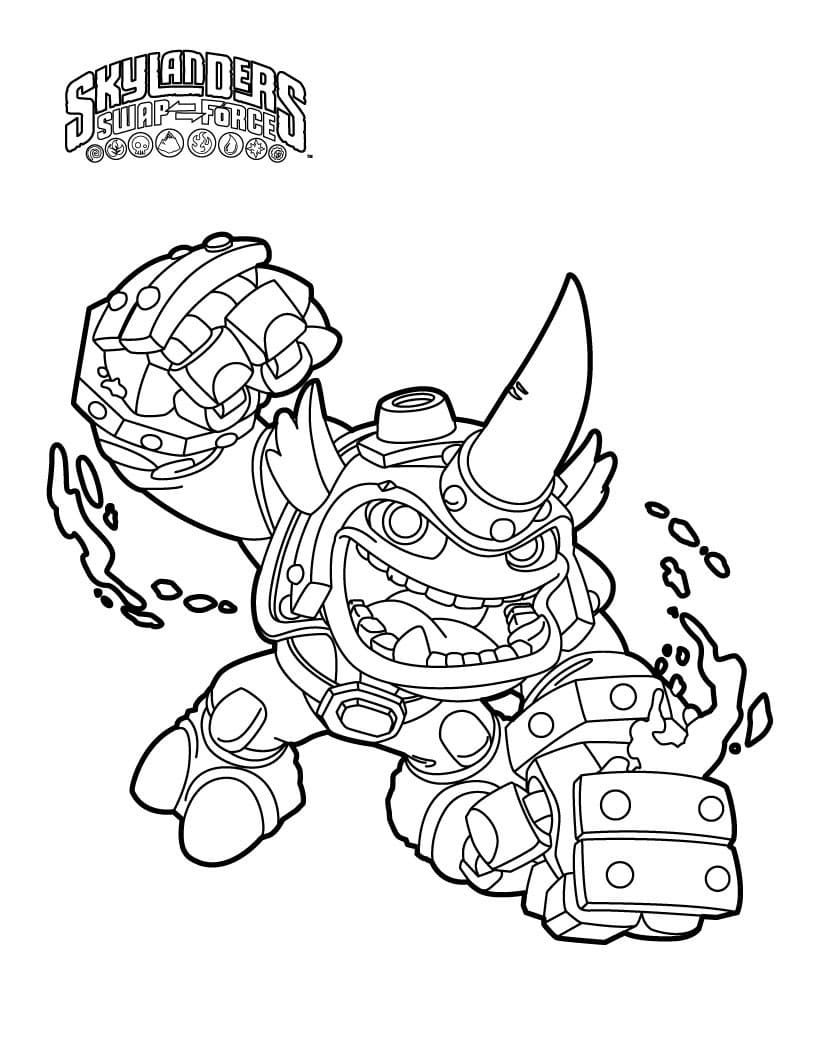 Çocuklar İçin Skylanders Boyama Sayfaları 