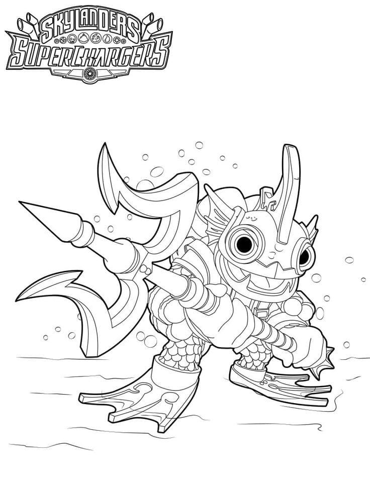Çocuklar İçin Skylanders Boyama Sayfaları 