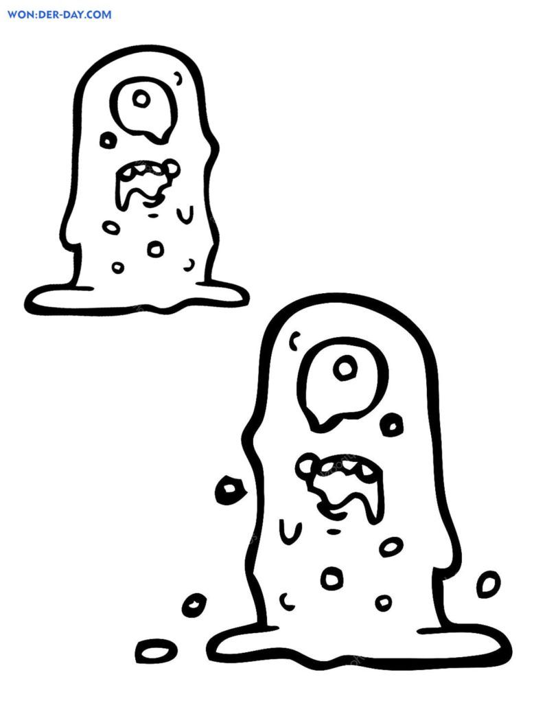 Çocuklar İçin Slime Boyama Sayfaları 