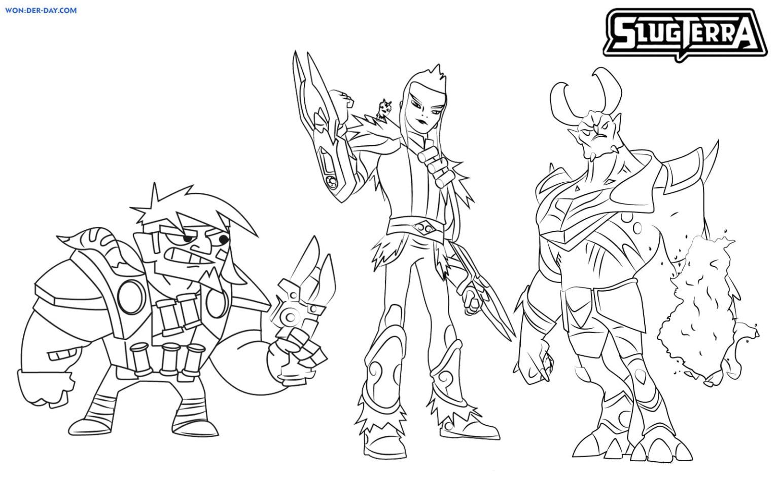 Çocuklar İçin Slugterra Boyama Sayfaları 