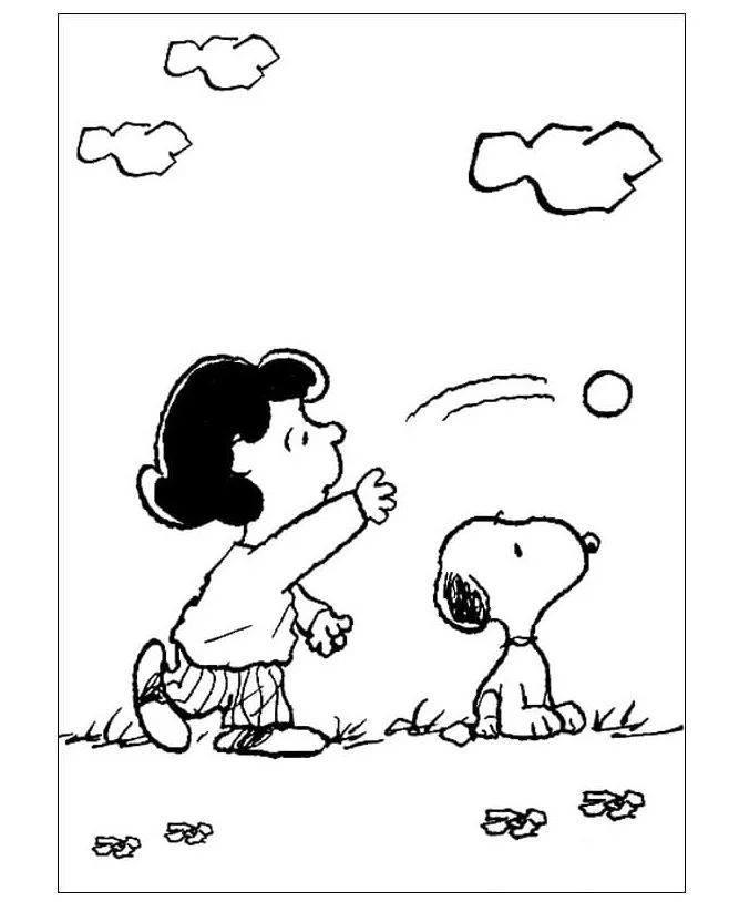 Çocuklar İçin Snoopy Boyama Sayfaları 