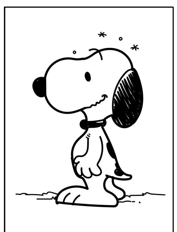 Çocuklar İçin Snoopy Boyama Sayfaları 