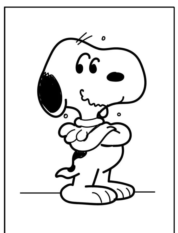 Çocuklar İçin Snoopy Boyama Sayfaları 