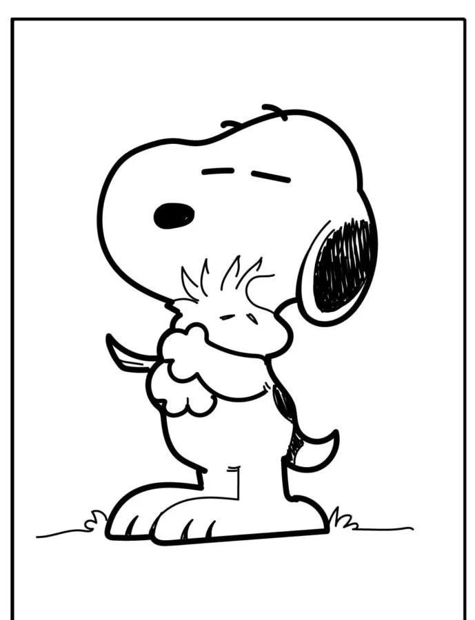 Çocuklar İçin Snoopy Boyama Sayfaları 