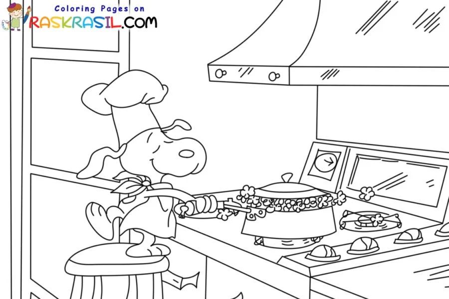 Çocuklar İçin Snoopy Boyama Sayfaları 