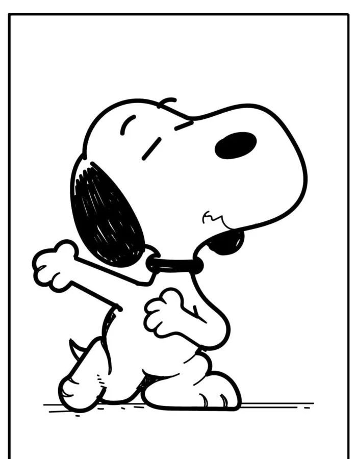 Çocuklar İçin Snoopy Boyama Sayfaları 