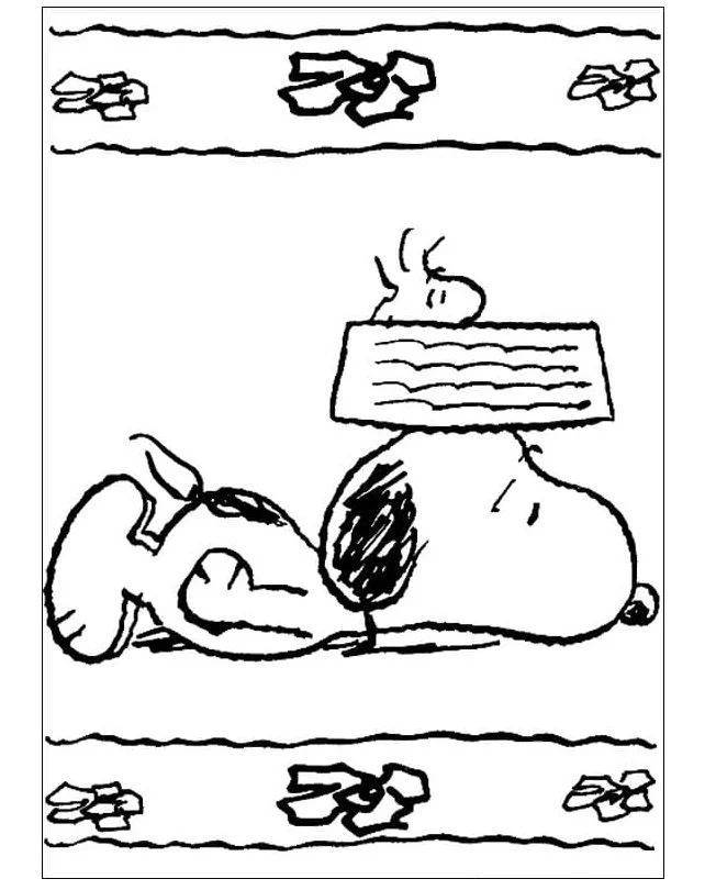 Çocuklar İçin Snoopy Boyama Sayfaları 
