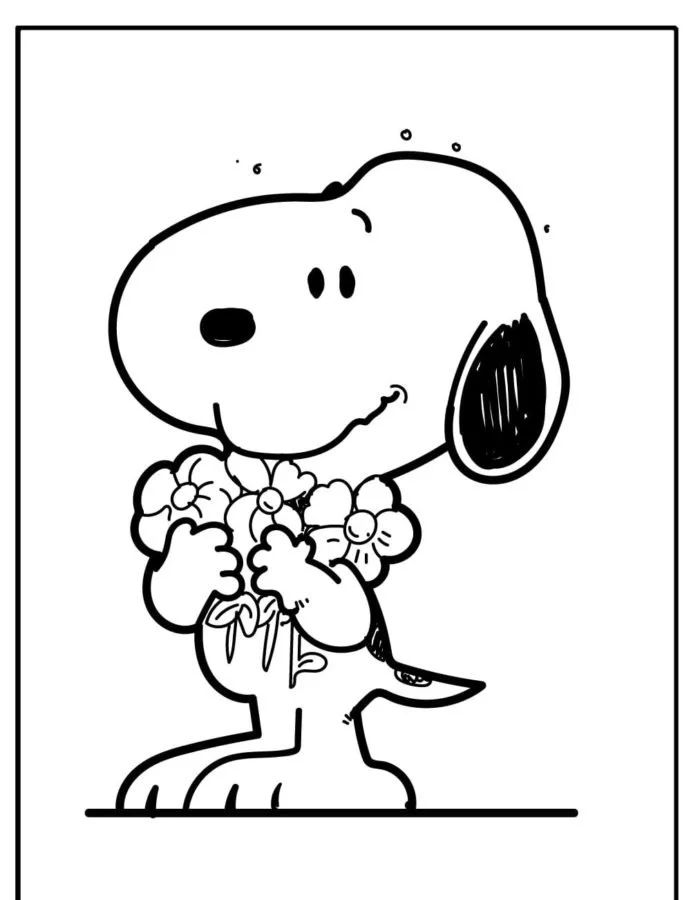 Çocuklar İçin Snoopy Boyama Sayfaları 